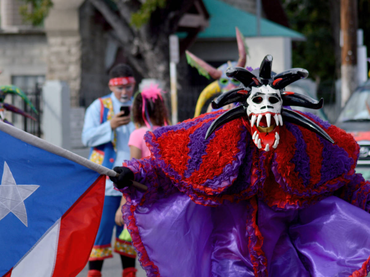 A vejigante at the Carnaval de Ponce
