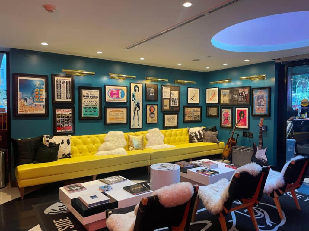 View at the lobby of the Verb Hotel