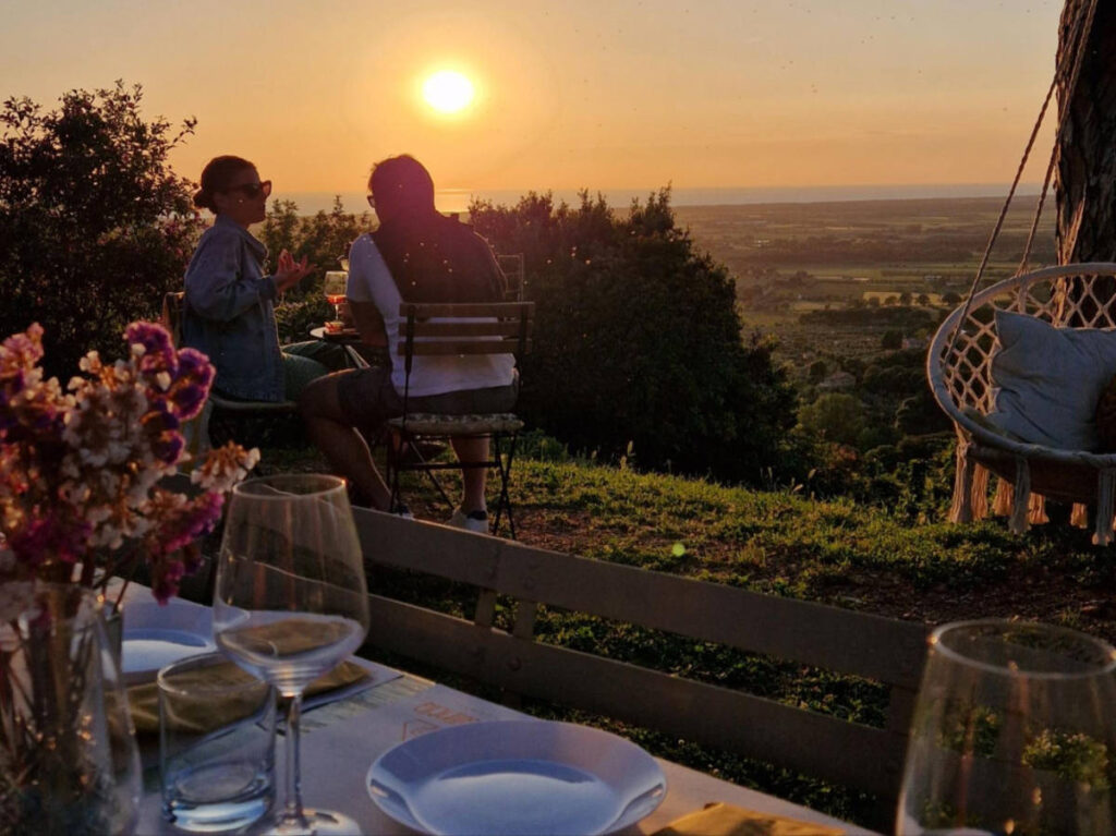Scenic sunset views from Castagneto Carducci
