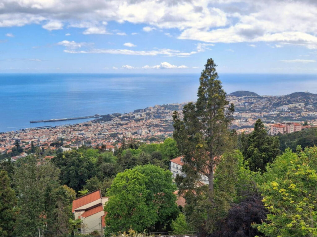 Overlooking view of the view of Funchal from the Church of Our Lady of the Mount