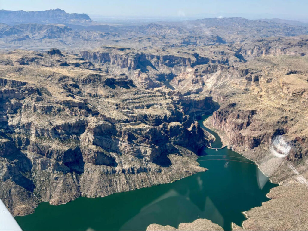 Overlooking view of a lake in Phoenix, Arizona