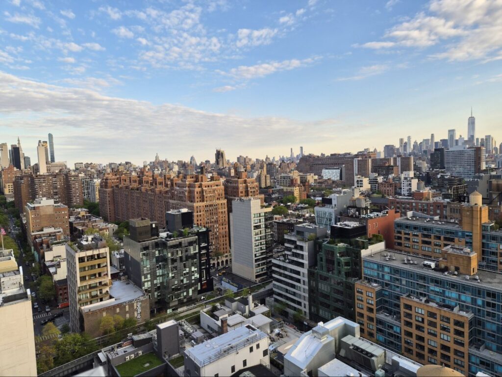 Skyline view of Chelsea from rooftop