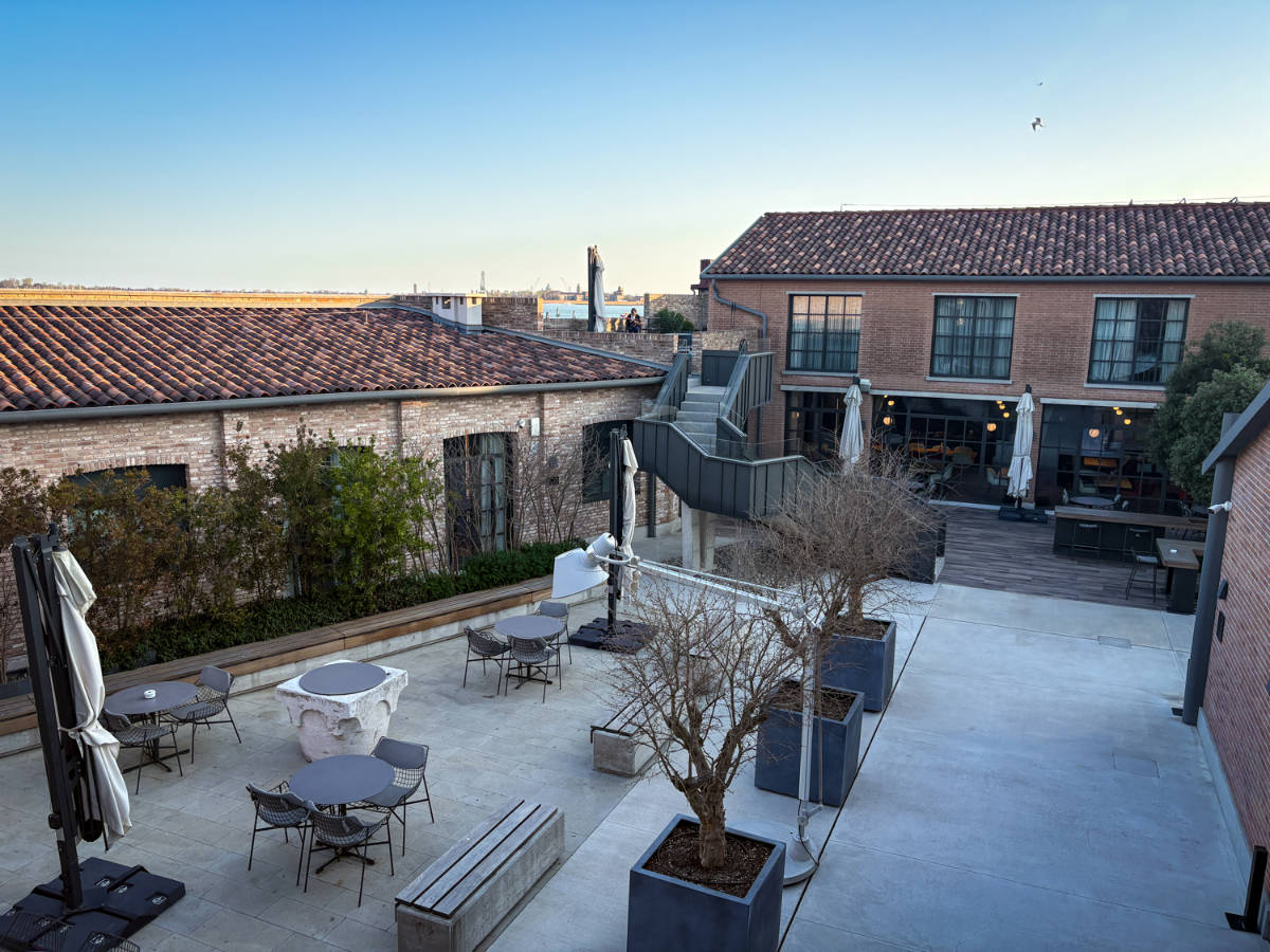 Overlooking view of the courtyard in NH Collection Murano Villa