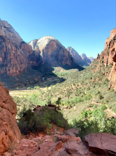 The landscape views at Zion National Park