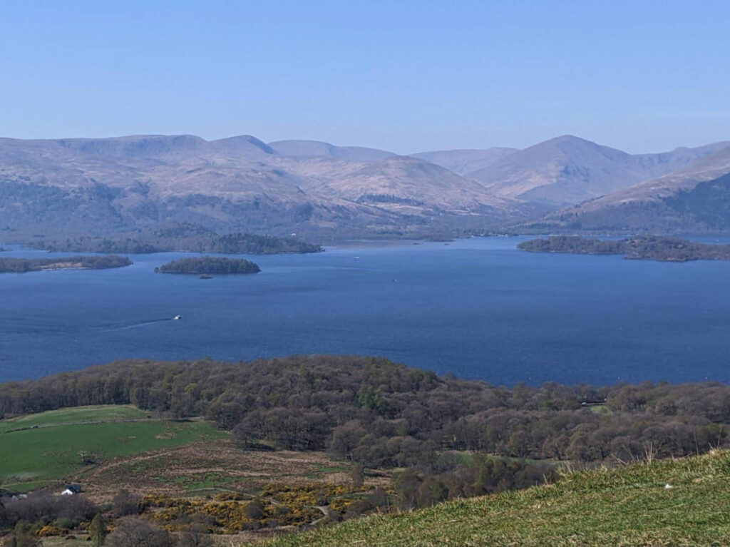 Views over Loch Lomond seen from Conic Hill