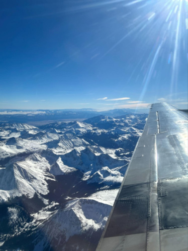 Aerial views of the Rockies from the plane