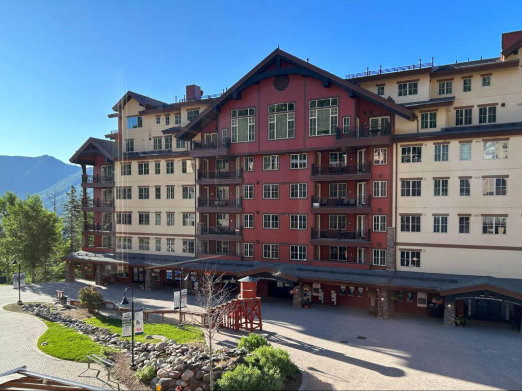 View of the village from the patio of the condo rental
