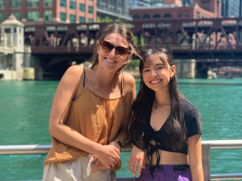Lucia from the Netherlands visiting Author Lea Rose Allbaugh in Chicago