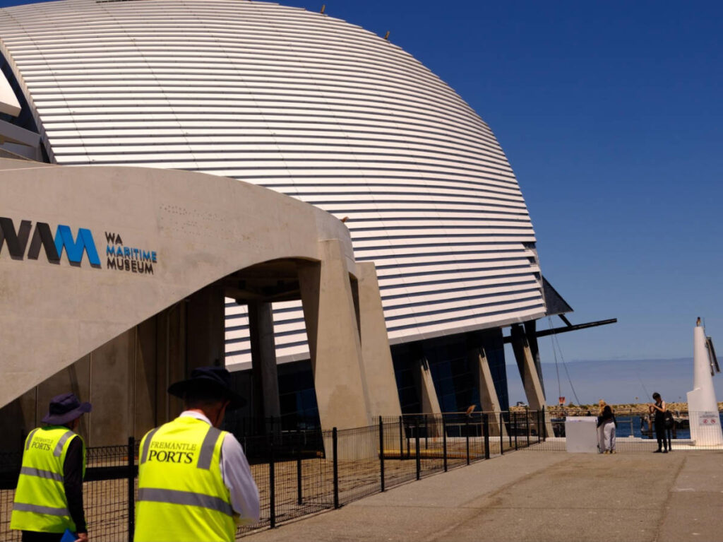 View of the unique building of WA Maritime Museum