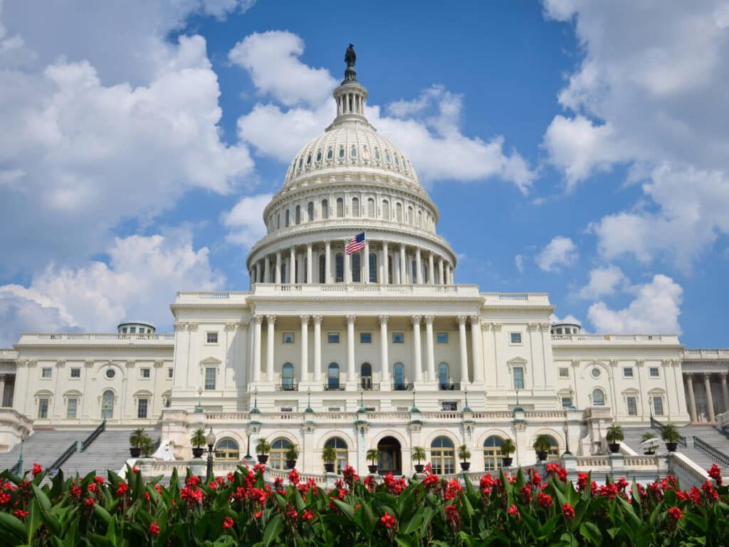 The Capitol Building of Washington DC from the outside