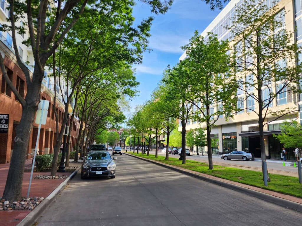 Cars parked on a street at West Village