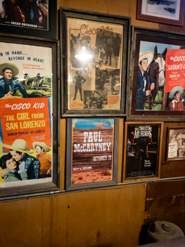 View of the displayed Western movie posters inside the Film Museum