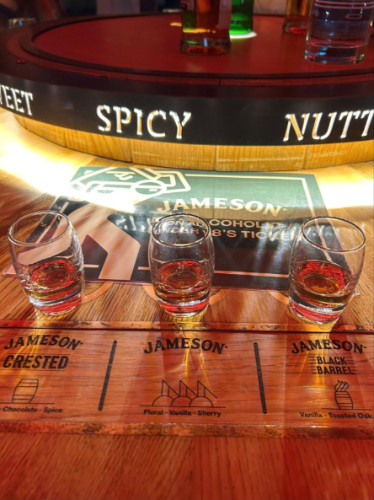 Sample of Whiskey at The Jameson Distillery