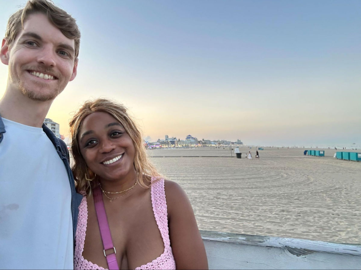 Writer Alexandria and her husband in Ocean City during the summer