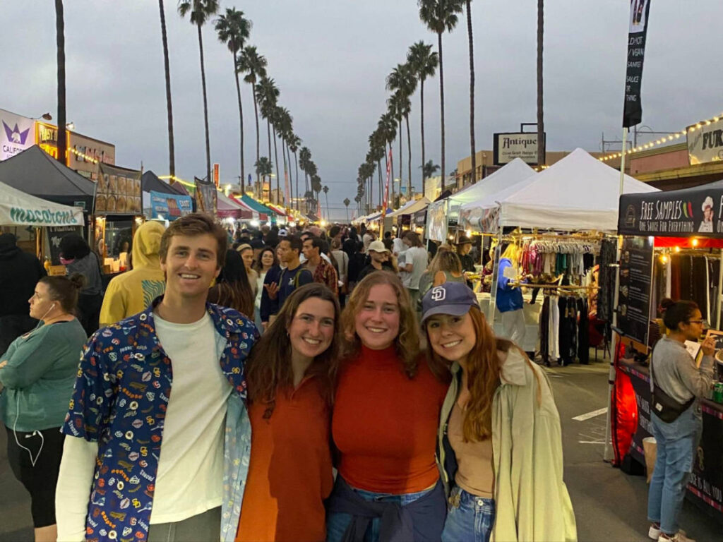 Travel Lemming writer Laura and friends at the OB farmers market