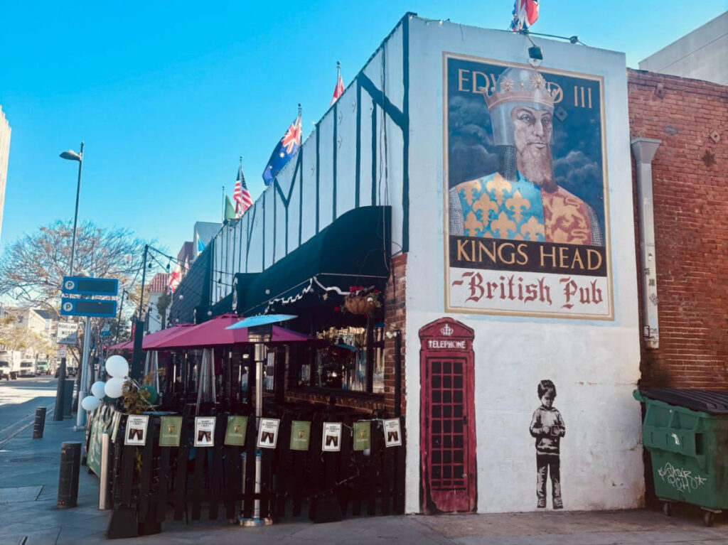 A mural outside the Ye Olde King’s Head