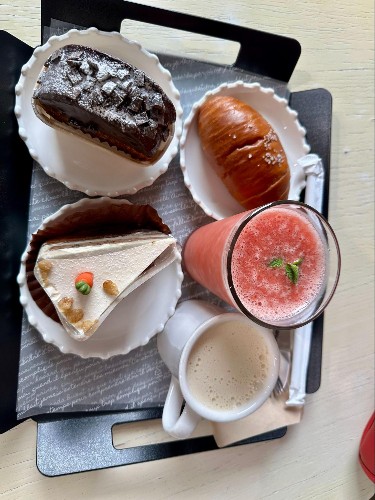 Pastries and drinks served at ZM-illenial Cafe
