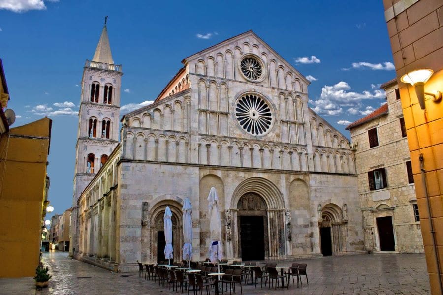 View of the Zadar church in the old town of Zadar