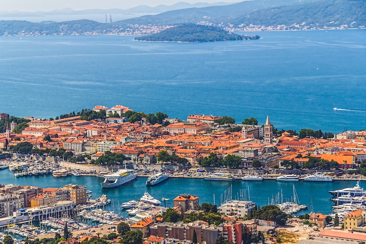 Aerial view of the Zadar old town