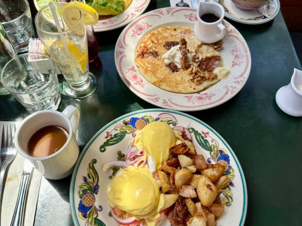 A brunch meal served at Zazie in San Francisco
