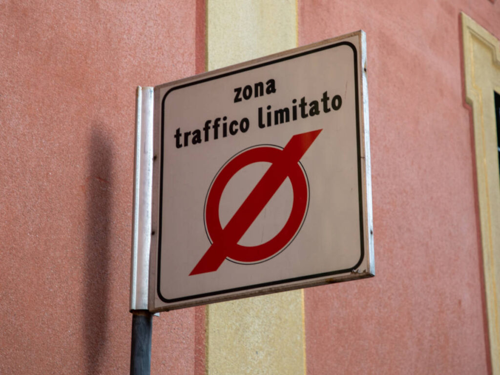 The signage of Zona Trafico Limitato