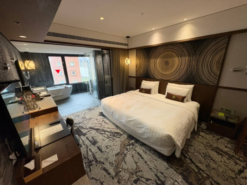 View from the inside of a room in arTree Hotel